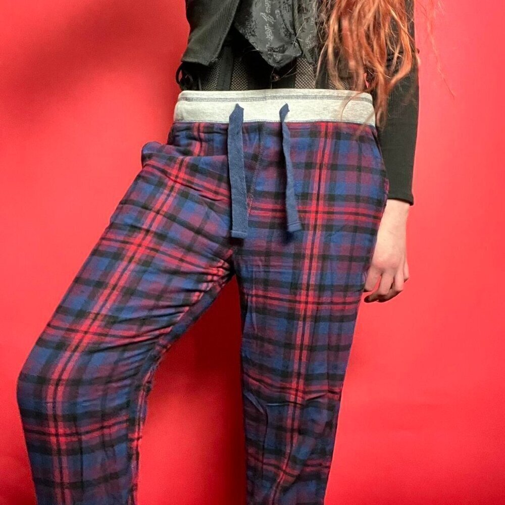 Harlow / Red and blue plaid tartan sweatpants ❤️💙​​​​​​​​